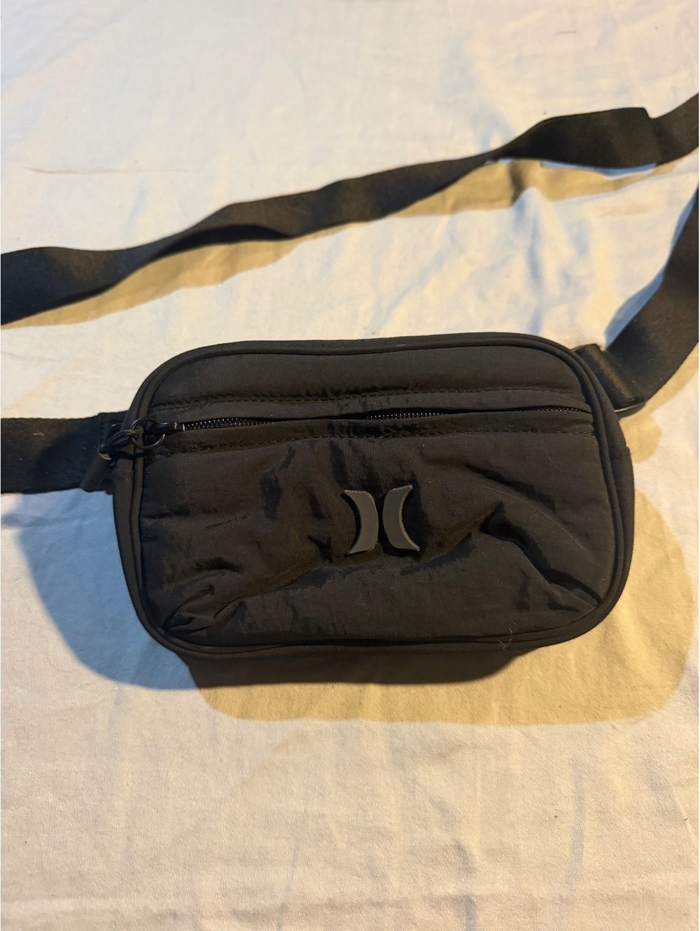 Hurley Black Crossbody Bag with Adjustable Strap